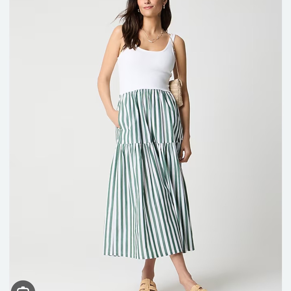 NWT, OOS J Crew Tiered Mixy Dress
